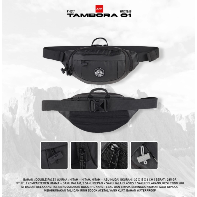 Tas Pinggang / Waist Bag Pria Tambora 01 Arei Outdoorgear