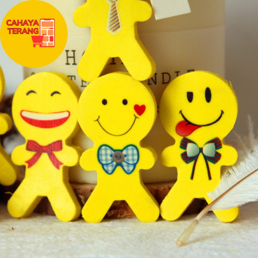 

CT 2 PCS PENGHAPUS PENSIL COUPLE KARAKTER EMOJI SMILE SET LUCU / ALAT TULIS SEKOLAH KANTOR TERMURAH