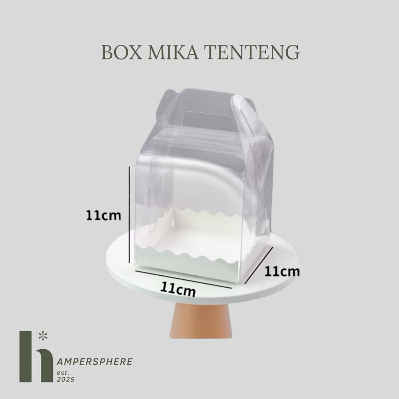 

Box Mika Tenteng 11x11 , | Kotak Mika Transparan Hampers Kue Chifon Souvenir Kue Tart Hampersphere