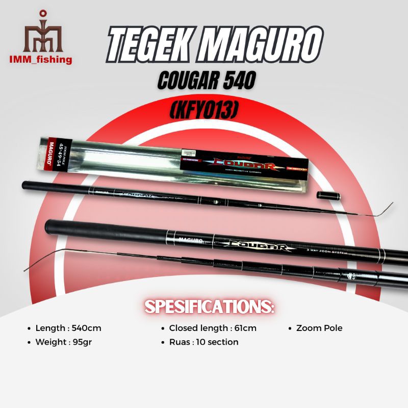 TEGEK MAGURO COUGAR | Tongkat Pancing | Fishing Rod