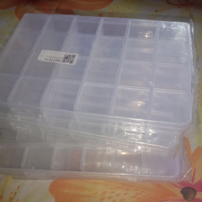 Kotak Penyimpanan Manik Manik Bersekat 24 Kotak Penyimpanan Pancing Sekat 24 Penyimpanan 24 Kotak