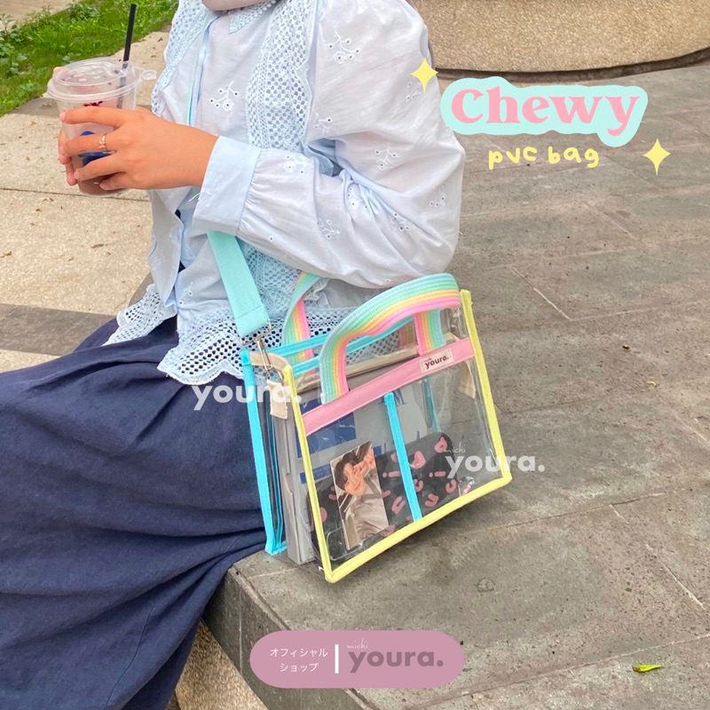 Chewy PVC Bag | PVC Sling Bag | Tas PVC Transparan | Tas Konser Kpop | Korean Bag