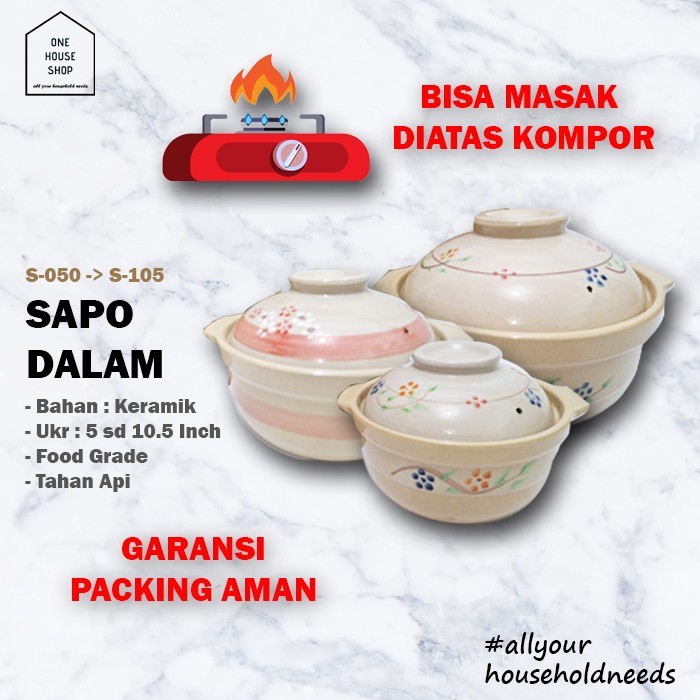 Mangkok Sapo Casserole Claypot Rice Dalam Bahan Keramik Yoshikawa