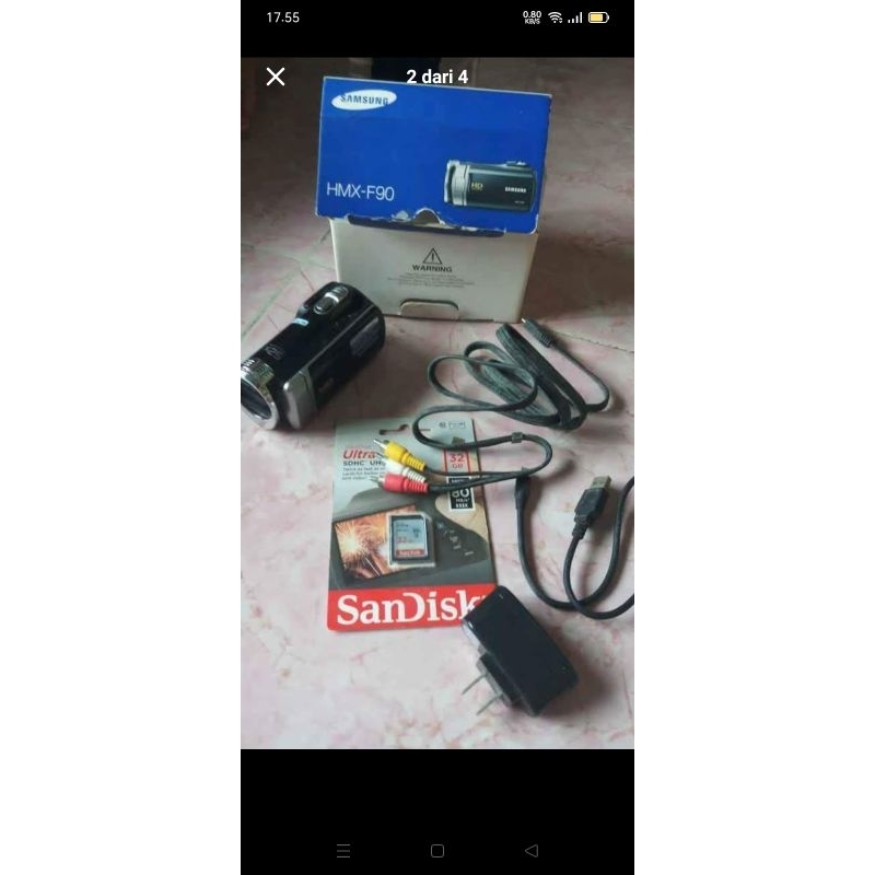 handycam samsung HMX-F90 52X optical zoom bekas