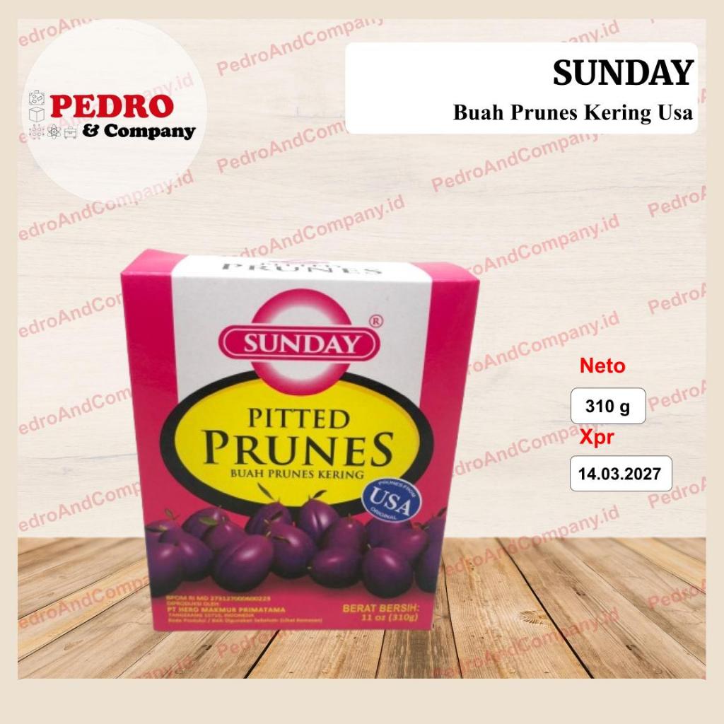 

Sunday pitted prunes 310 gram buah prunes kering usa