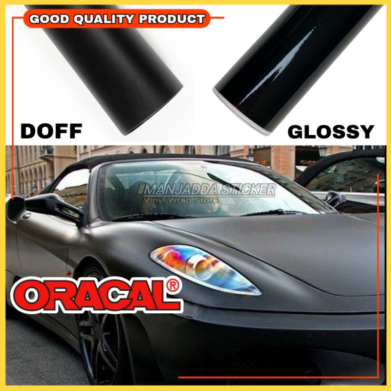 PERMETER STIKER ORACAL 651 WARNA HITAM DOFF DAN GLOSSY ASLI STICKER SKOTLET ORACAL UNTUK BODY MOBIL 
