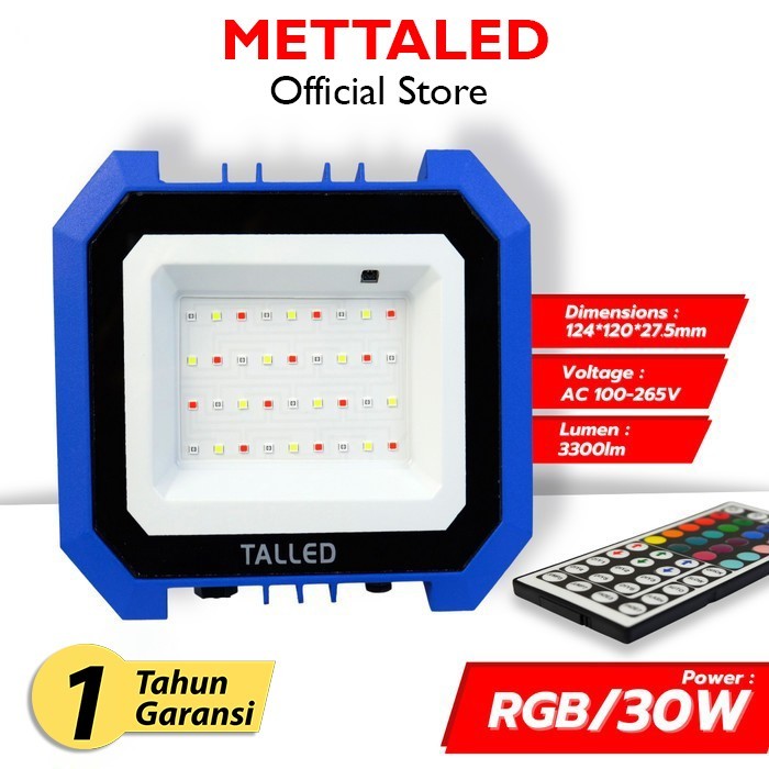 LAMPU SOROT LED TALLED 30W RGB