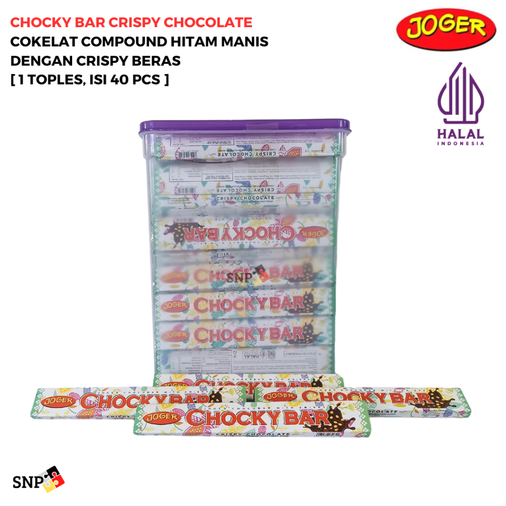 

[HALAL] JOGER CHOKY BAR CRISPY CHOCOLATE [1 TOPLES, ISI 40 PCS]