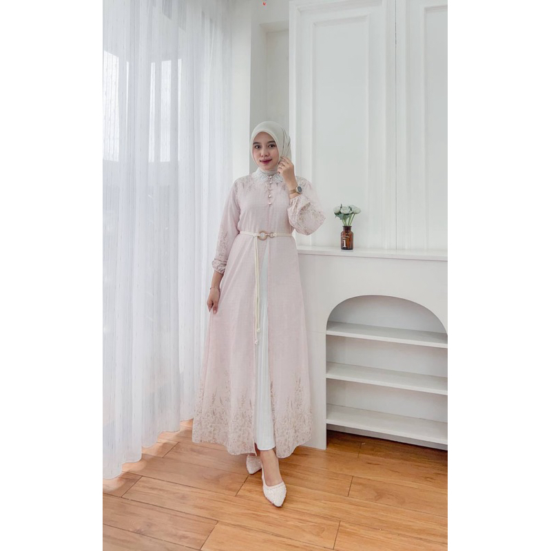 CLAVA MAXI DRESS gamis Lebaran inner outer lepas pasang