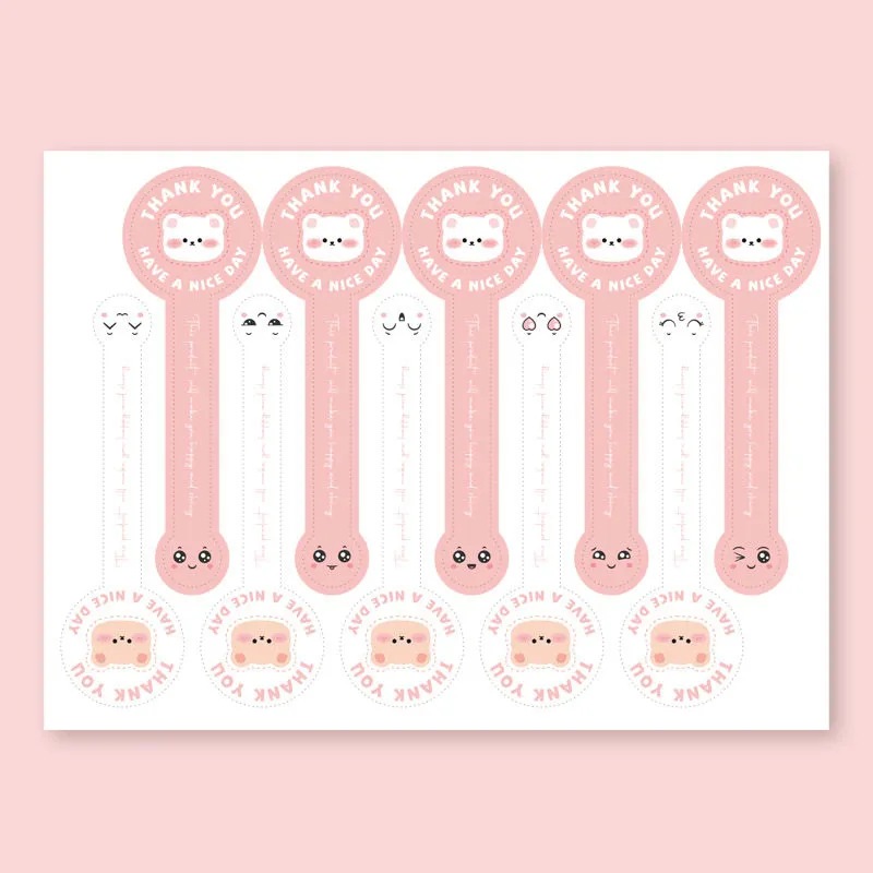 

RD 100pcs Stiker Segel Kemasan Stiker Packing Stiker Thank You Stiker Handmade