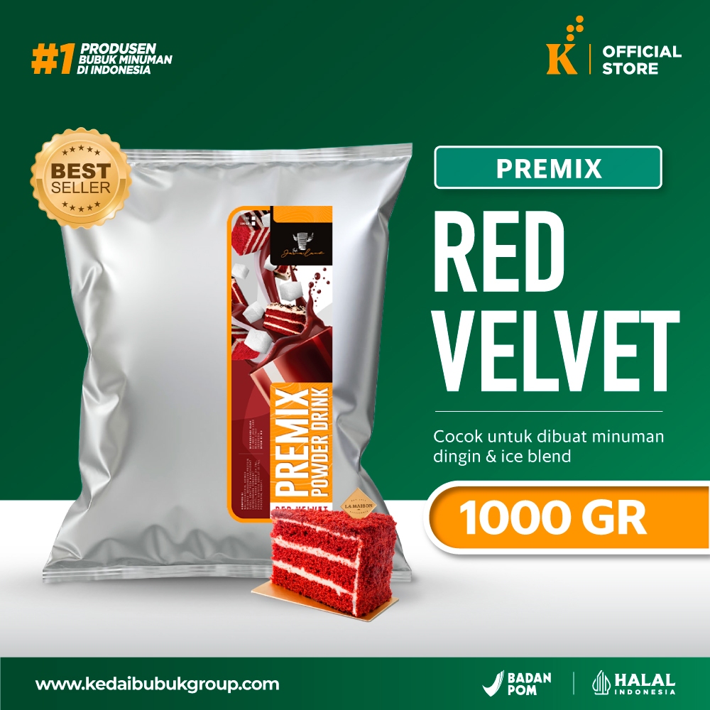 

Bubuk Minuman Bubble Drink Rasa Red Velvet MIx Sugar Javaland