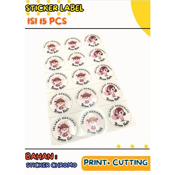 

(1LEMBAR ISI 15 PCS) STICKER LABEL/ STICKER CUTTING/LABEL MAKANAN