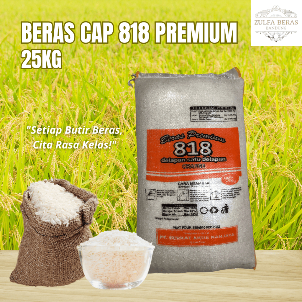 

Beras Cap 818 25KG Beras Premium