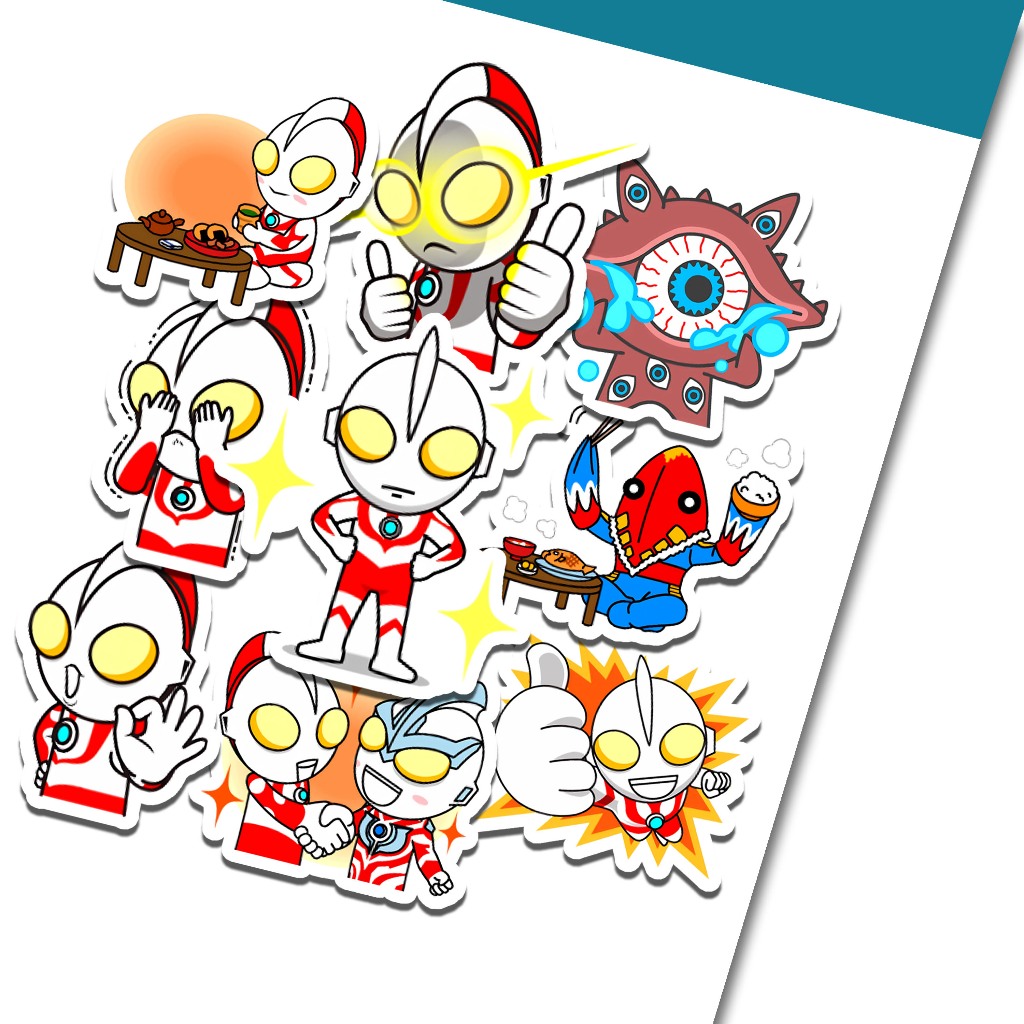 

Sticker Anime Shin Japan Heroes Aesthetic (Ultraman) Stiker Waterproof (9pcs)