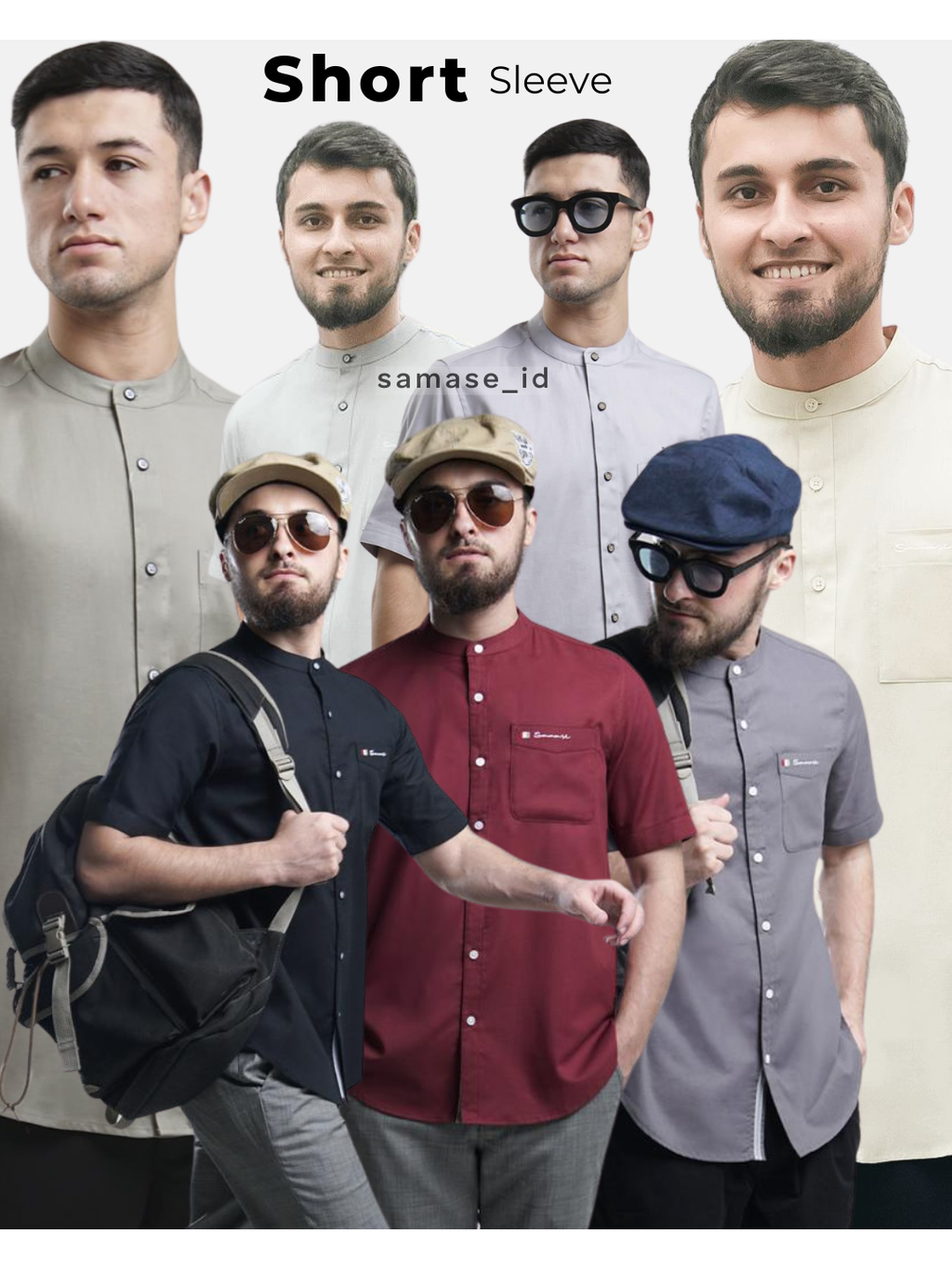 Samase Kemko Baju Muslim Koko Pria Dewasa Lengan Pendek - R112P | R099P | U073