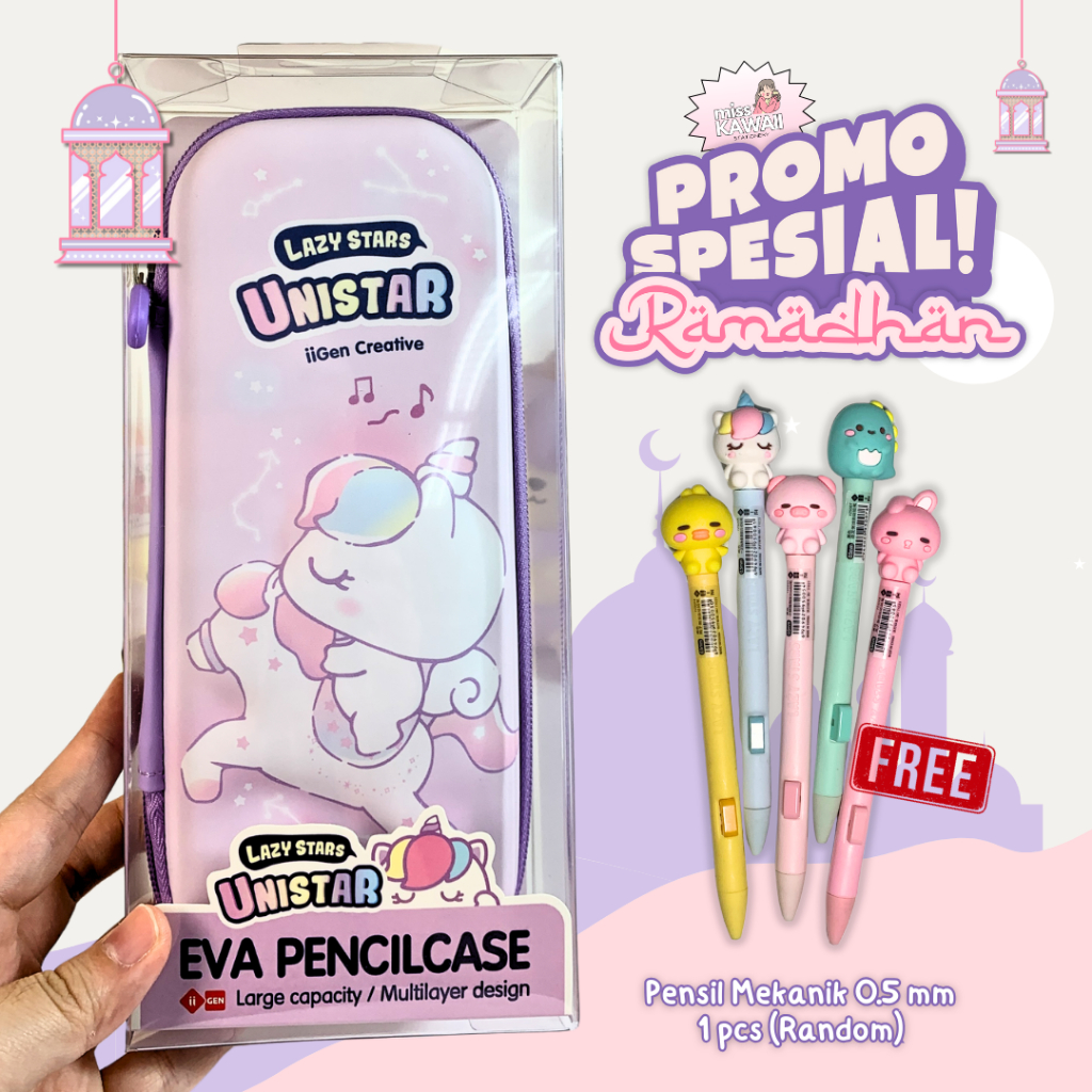

Tempat Pensil Unicorn 3D EVA/ Unicorn Hard Pencil Case/ Tempat Pensil Lucu/ Tempat Pensil Keras IIGEN IG5822
