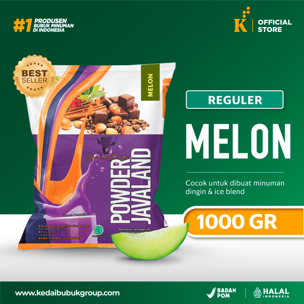 

Bubuk Minuman Bubble Powder Drink Melon ORIGINAL Javaland 1kg