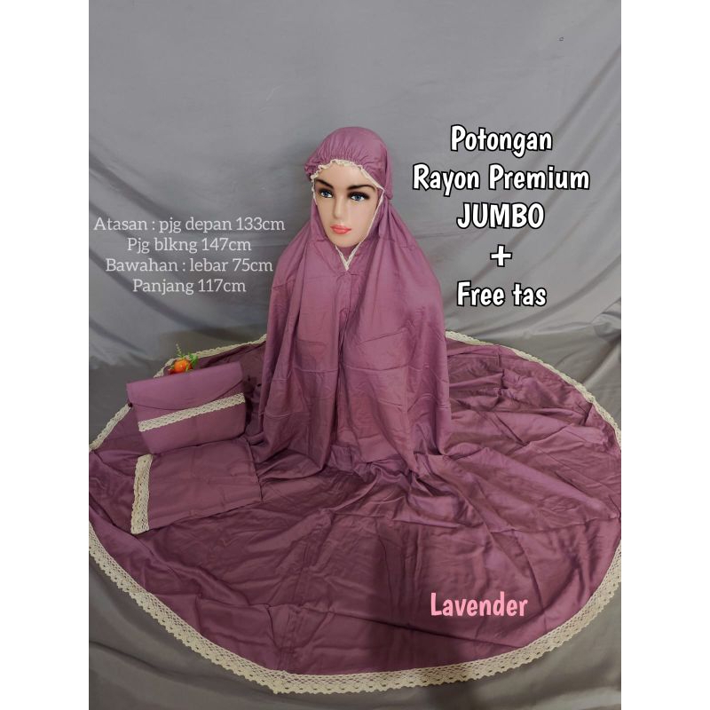 Mukena Potongan Jumbo Rayon| Mukena Potongan|Mukena Jumbo|Mukena Rayon
