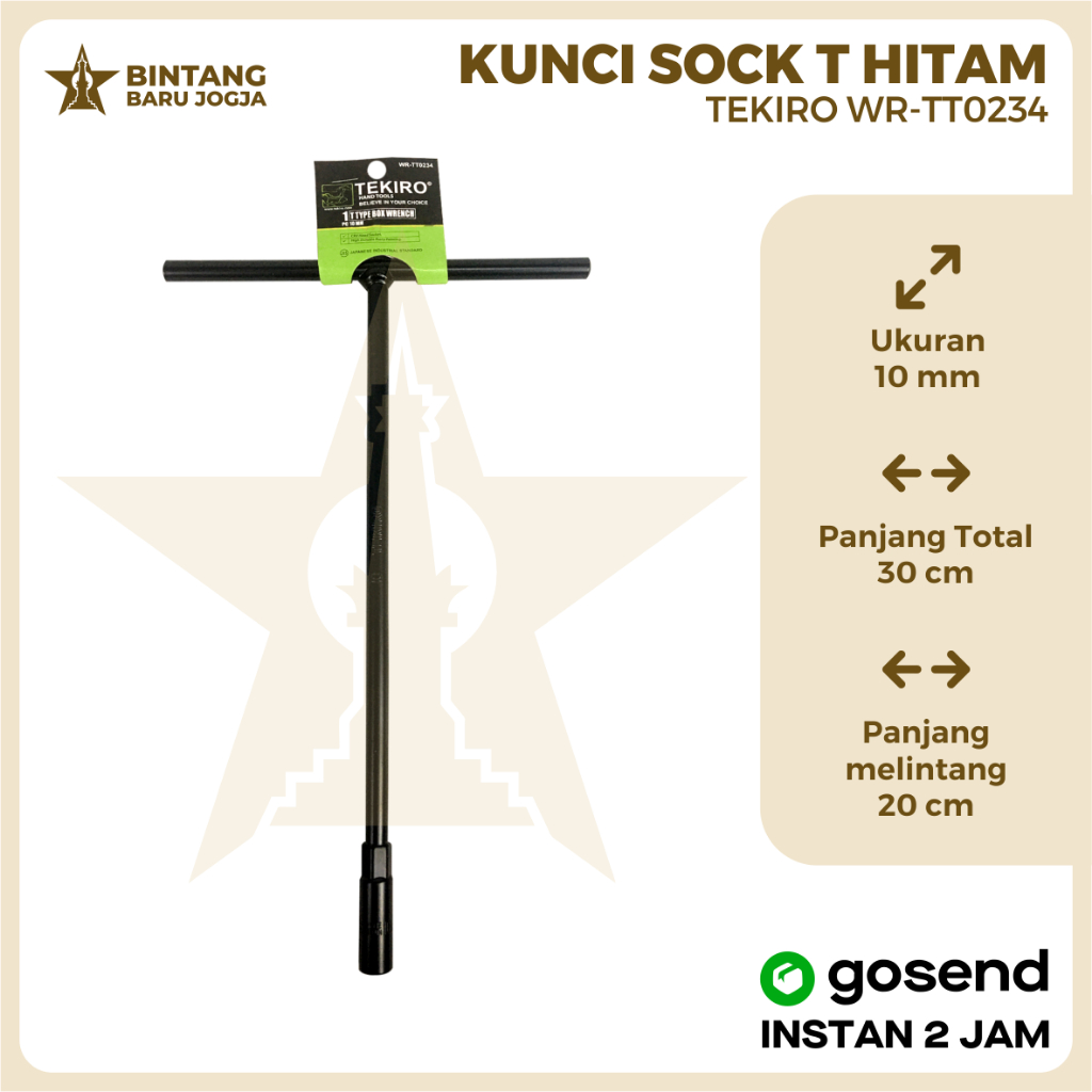 TEKIRO Kunci Sock T 10mm / TEKIRO Kunci T 10mm Original
