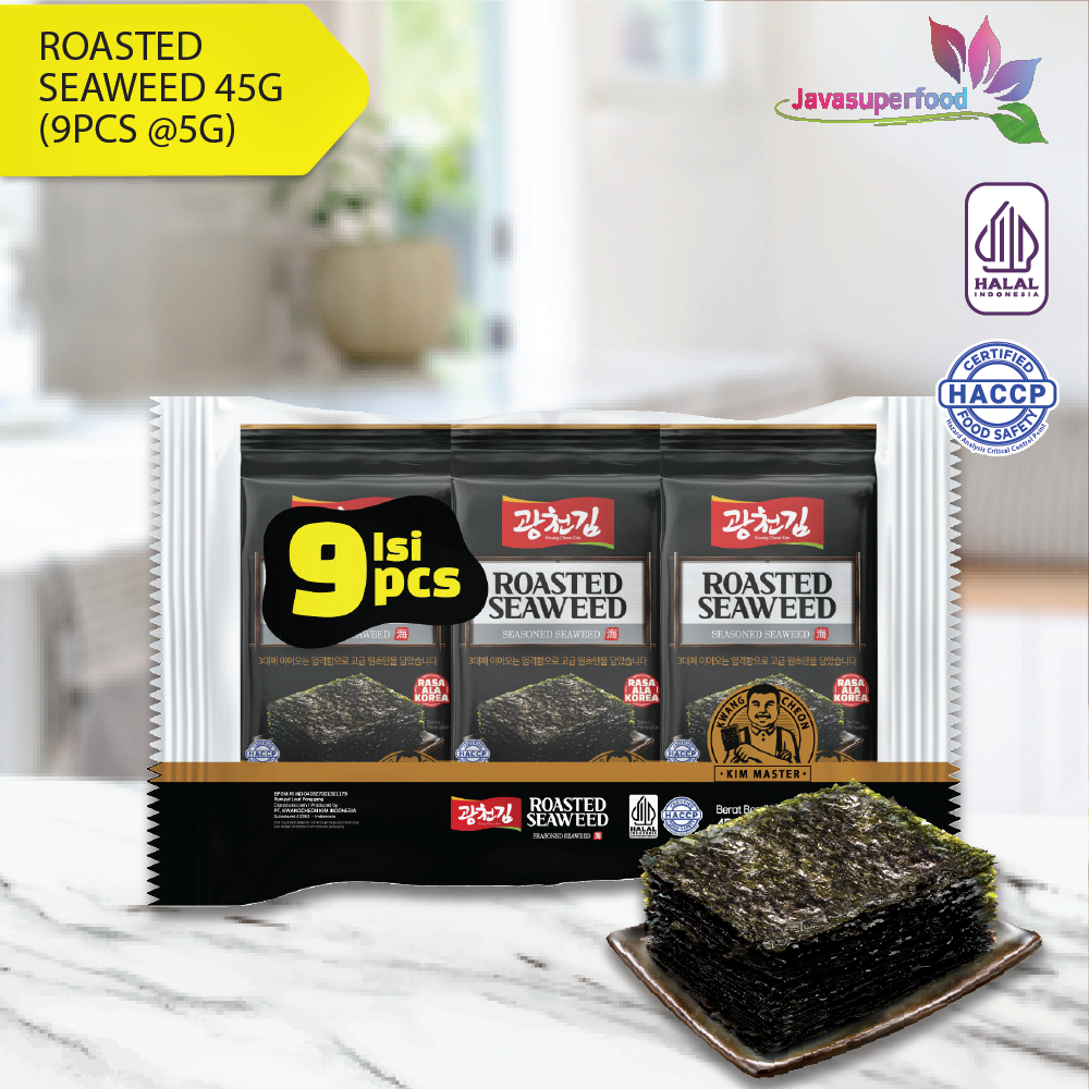 

QH (HALAL) ROASTED SEAWEED KWANGCHEON KIM 45G (ISI 9 PCS) / RUMPUT LAUT PANGGANG / NORI