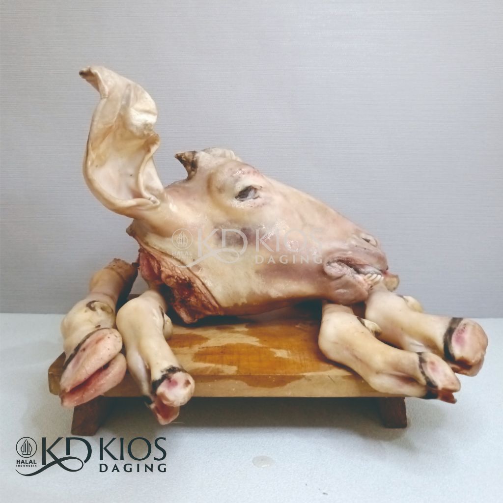 KEPALA KAMBING MUDA SEGAR EMPUK, BERSIH & SIAP MASAK,KEPALA KAMBING UTUH