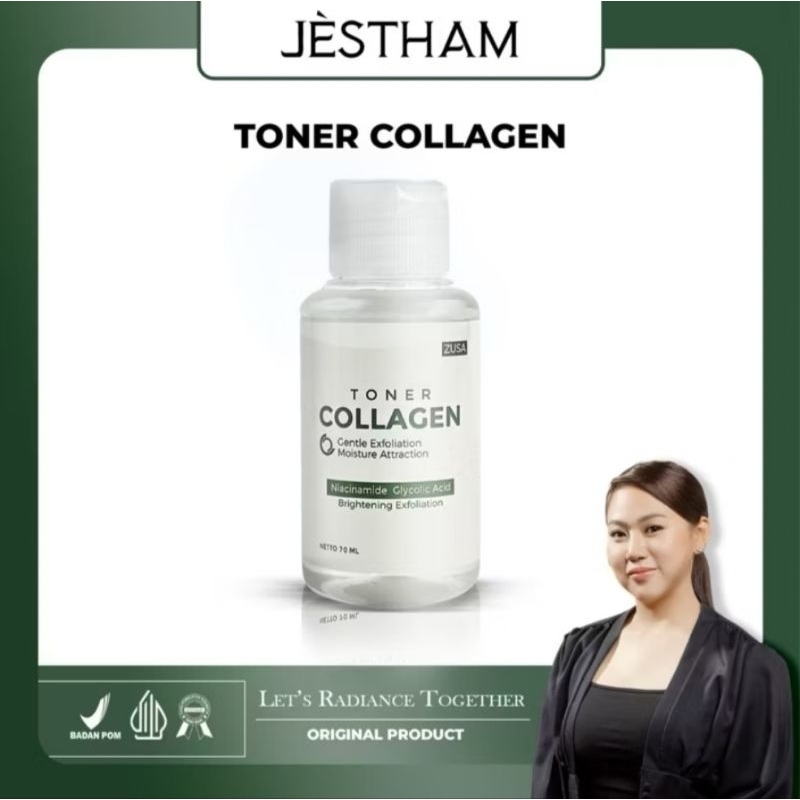 Jestham Toner Collagen penyegar dan pemutih wajah