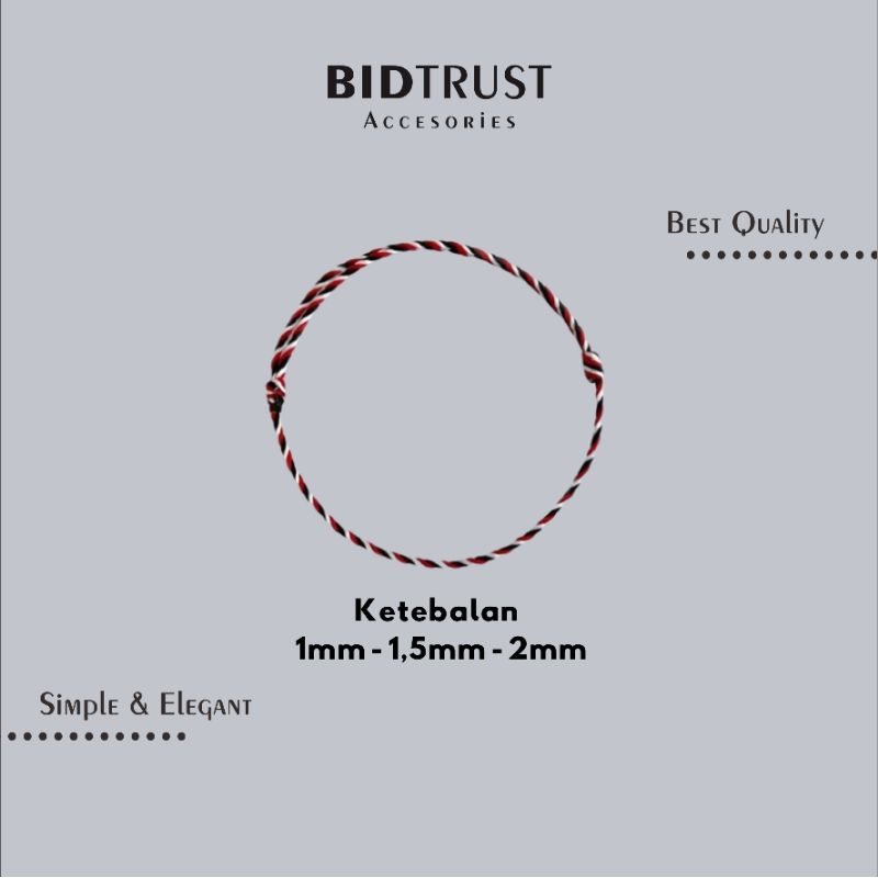 GELANG TRIDATU - TEBAL 1mm ° 1,5mm ° 2mm • Pria Cowok Laki Laki Wanita Cewek Perempuan Unisex Simple