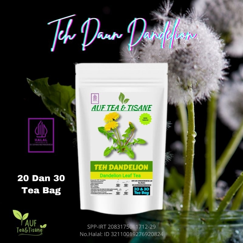 

AUFTEA&TISANE Dandelion Tea | Teh Celup Daun Dandelion | Teh Daun Jombang,Isi 20 Dan 30 Tea bag