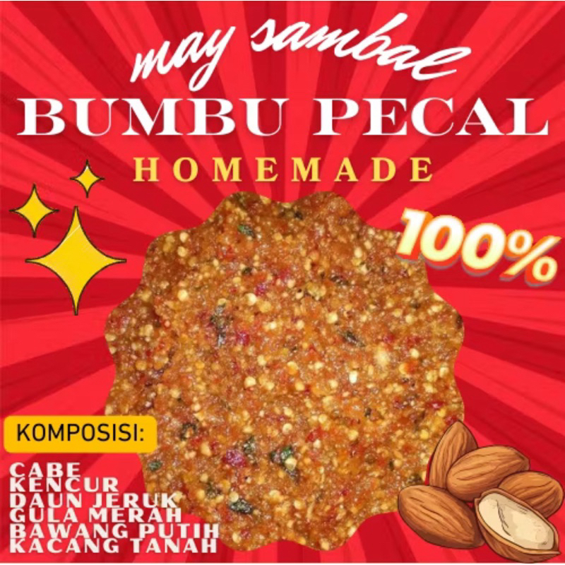 

SAMBAL PECEL / BUMBU PECEL / BUMBU KACANG 1 Kg - MAY SAMBAL