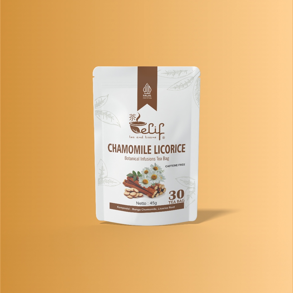 

MAR ELIF TEA AND TISANE Chamomile Licorice Tea GERD Asam Lambung 30 Tea Bag