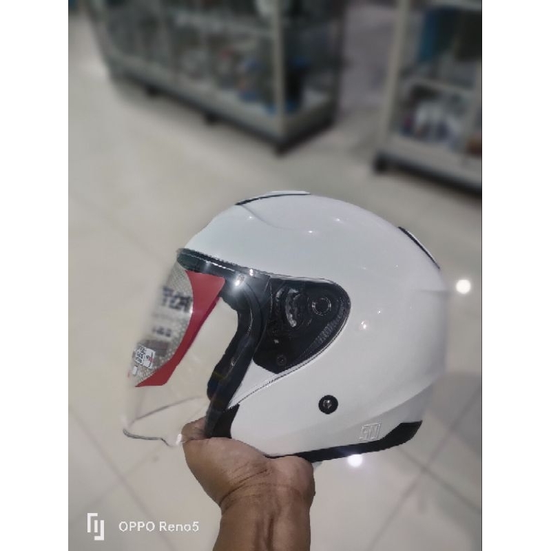 HELM KYT KYOTO SOLID WHITE ORIGINAL