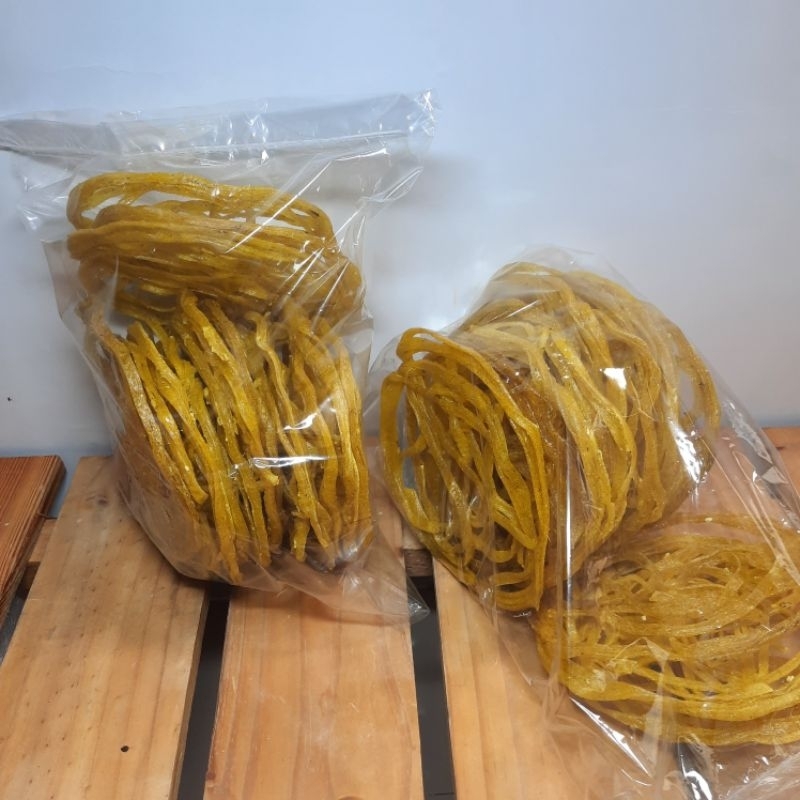 

Krupuk mie kuning besar Rp.17.500/500gr - krupuk asinan mie kuning