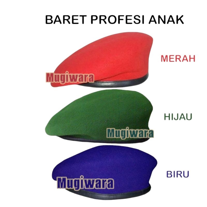TOPI BARET PROFESI ANAK  TNI AU DAN TNI AD UNTUK LAKI LAKI DAN PEREMPUAN