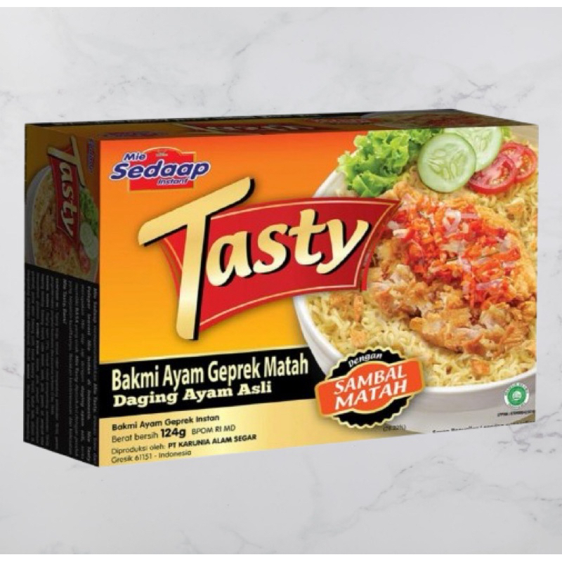 

Mie Sedaap Tasty Ayam geprek matah isi 3 bungkus