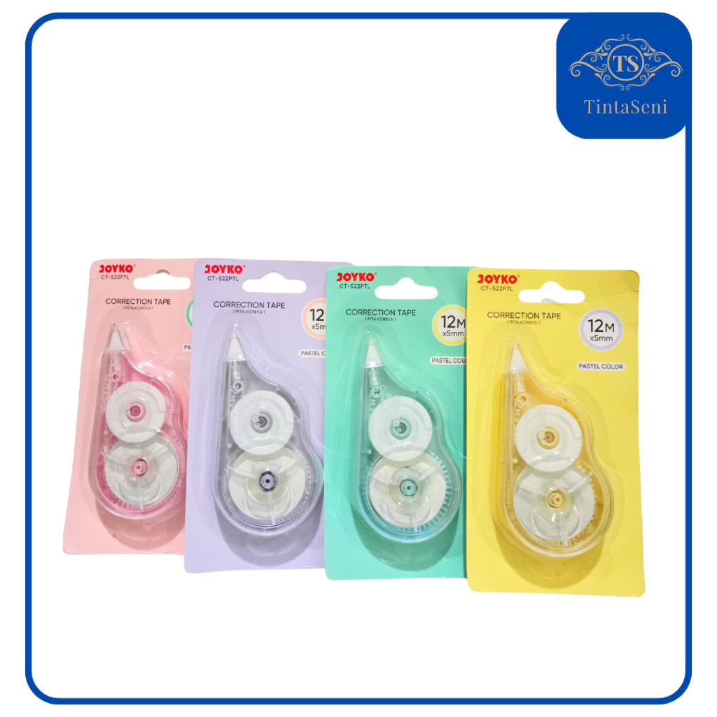 

Stipo Kertas Joyko CT-522 Pastel Lucu Panjang 12m Tipe Ex Kertas Correction Tape Joyko
