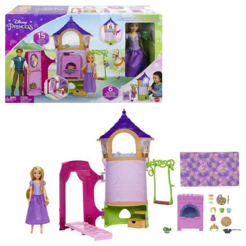 Mattel Disney Princess Rapunzel And Tower House Playset - Mainan Rumah Boneka