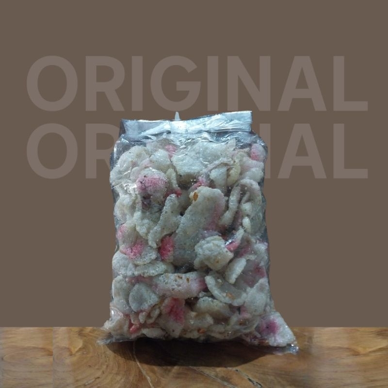 

KERUPUK USEK KHAS PANINGGARAN RASA ORIGINAL PEDAS/ CAMILAN/ PELENGKAP LAUK HARGA TERJANGKAU