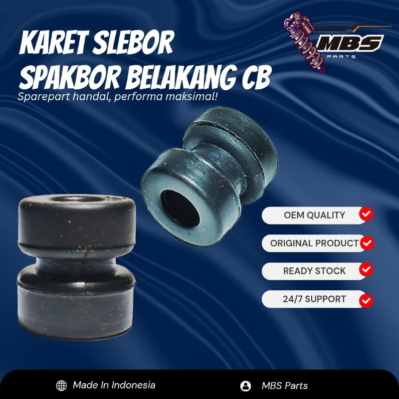MBS PARTS Karet Gromet Ganjel Dudukan Rangka Frame Ke Slebor Spakbor Belakang Honda CB 100 125 CG 12
