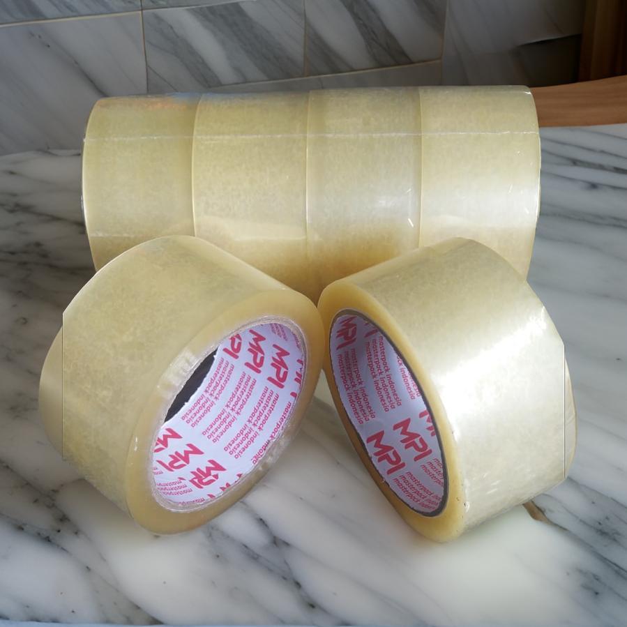 

Lakban Bening Ukuran Panjang 45 mm Panjang 80 Yard Kualitas Bagus Dan Tidak Mudah Putus Merek MPI