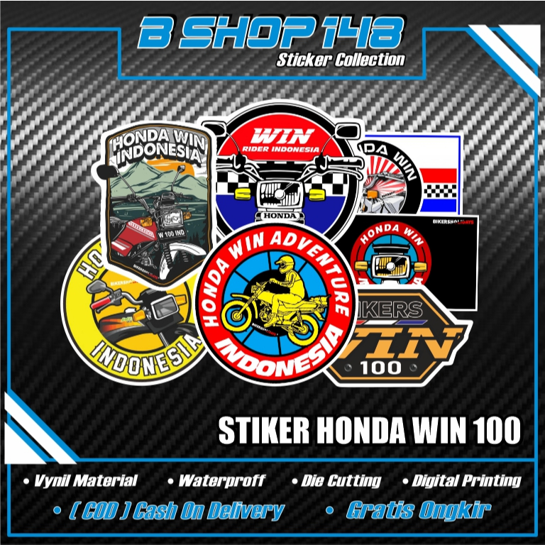 stiker honda win 100/stiker win 100/stiker win adventure indonesia