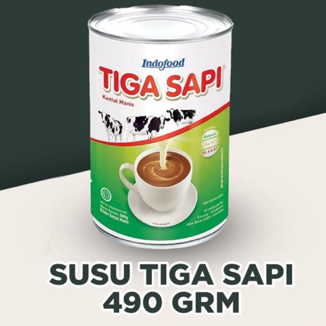 

Tiga Sapi Susu Krimer Kental Manis Lezat Kaleng 490gr