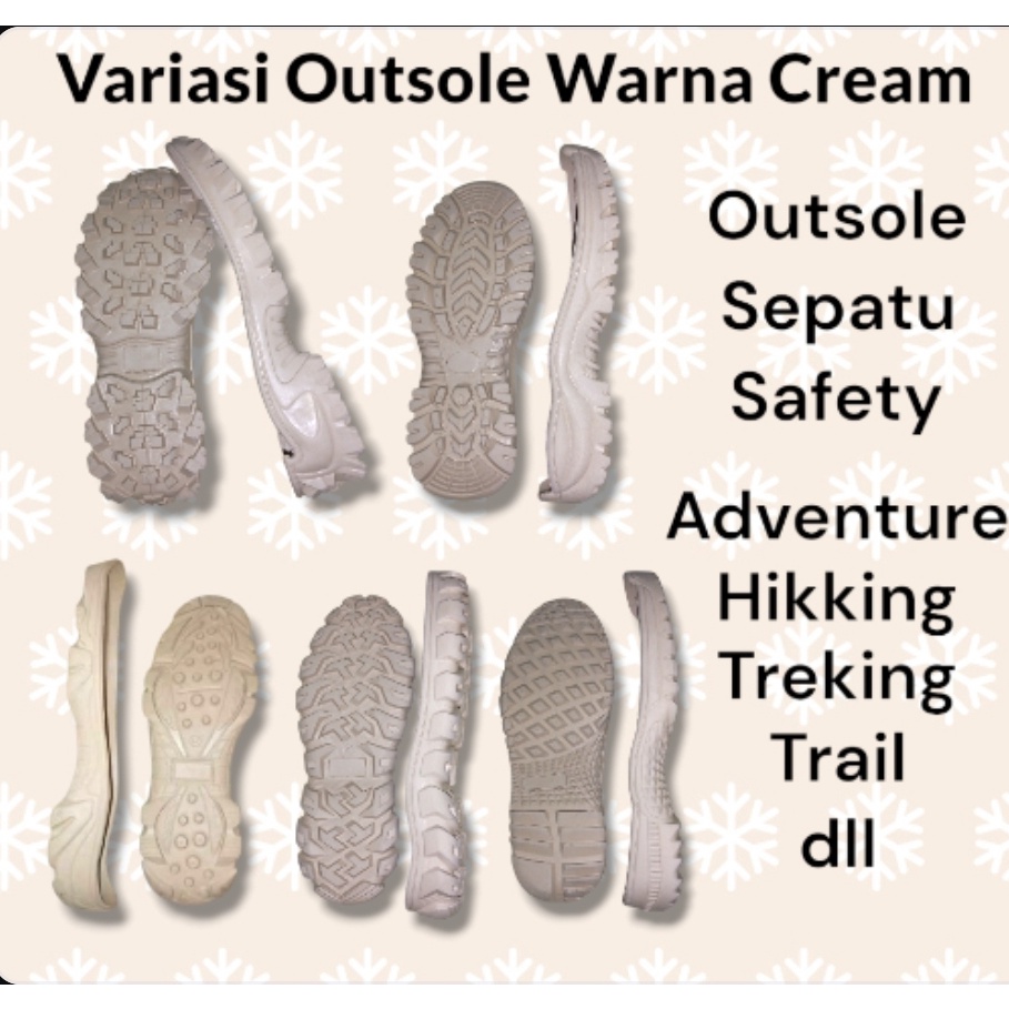 KODE D1X Outsole sepatu safety bahan karet sol sepatu hikking trekking trail jogger chetah king pdl 