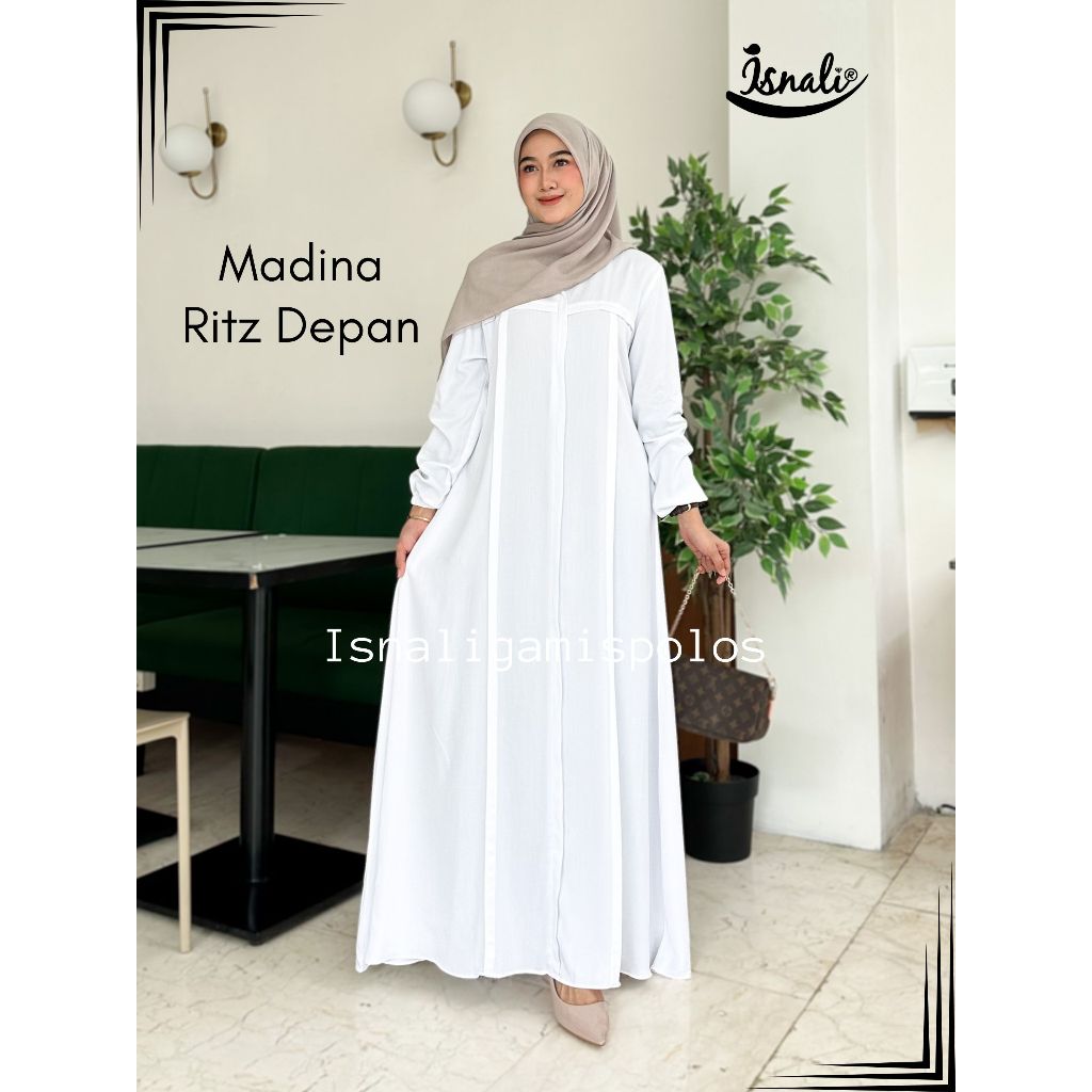 CUCI GUDANG MADINA KALILA TWILL ORI BY. ISNALI DRESS GAMIS LEBARAN 2024 BUSUI WANITA KEKINIAN BAHAN