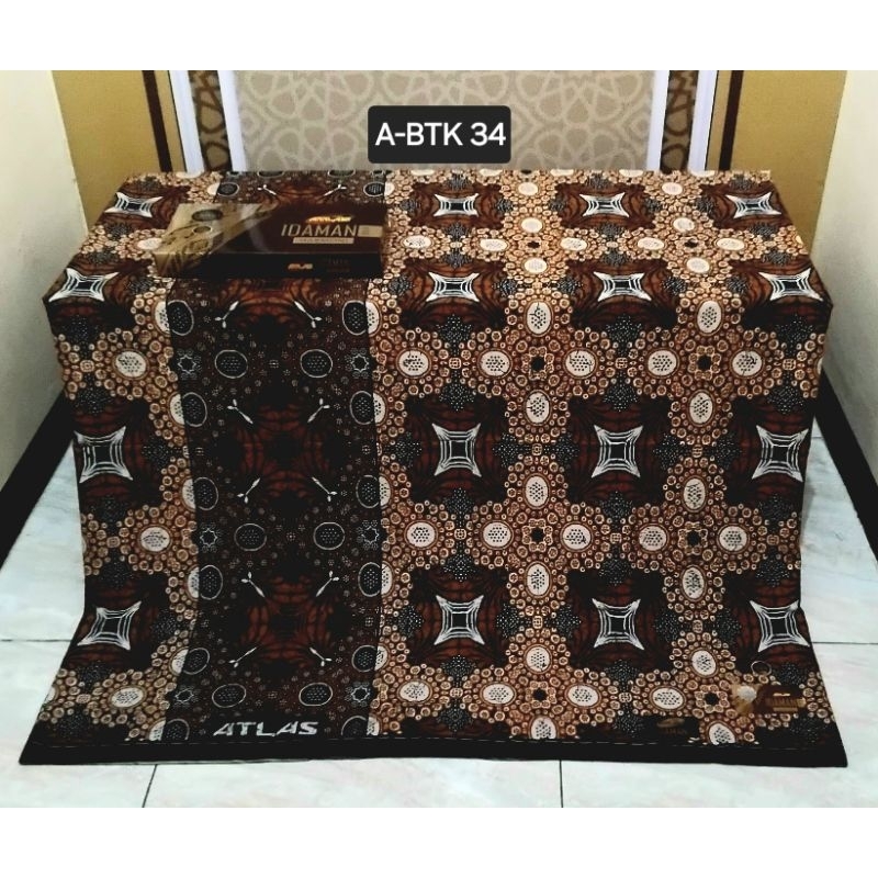 SARUNG ATLAS IDAMAN KEMBANG & BATIK GOLD