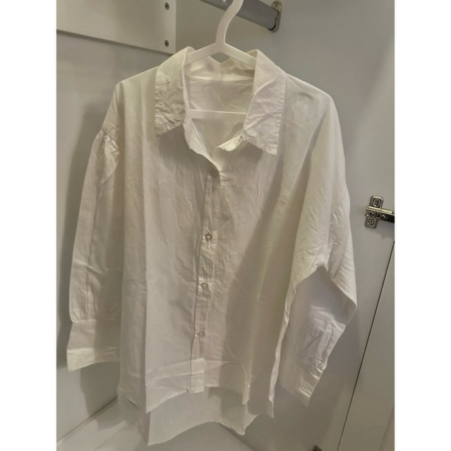 kemeja polos putih | cotton shirt oversize