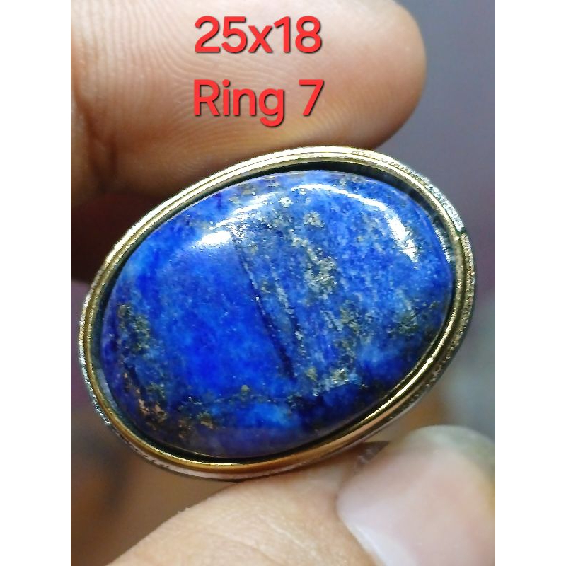 RING,8 NATURAL LAPIS LAZULI 25X18