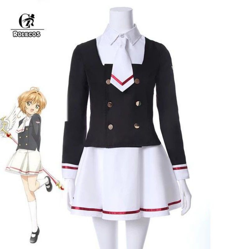 (Kostum)  Cardcaptor Sakura Uniform | Tomoyo Daidouji Sakura  Kinomoto Cosplay