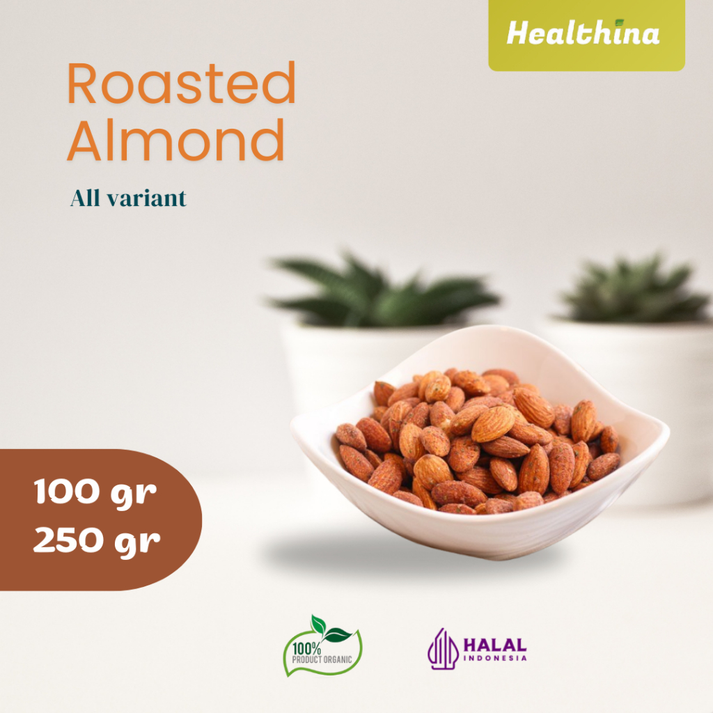 

Promo Makassar/ALMOND / Kacang ALMOND Roasted 250gr-100gr/ Kacang Cangkang Arab Rasa Susu/ Kacang Kulit Almon Panggang
