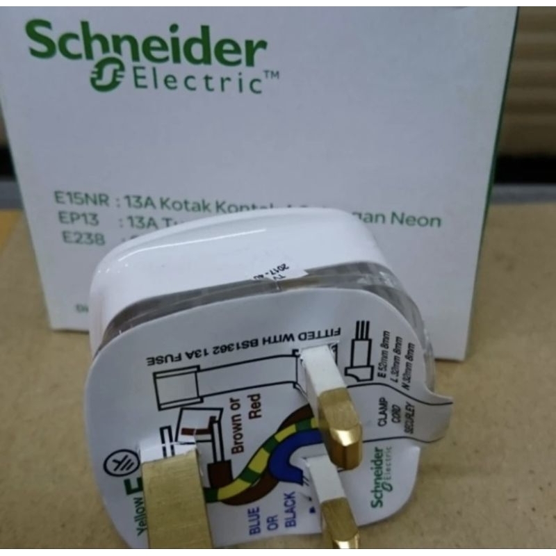 Steker AC EP-13 Clipsal Colokan Kaki Tiga untuk AC EP13 Steker Kaki 3 Schneider