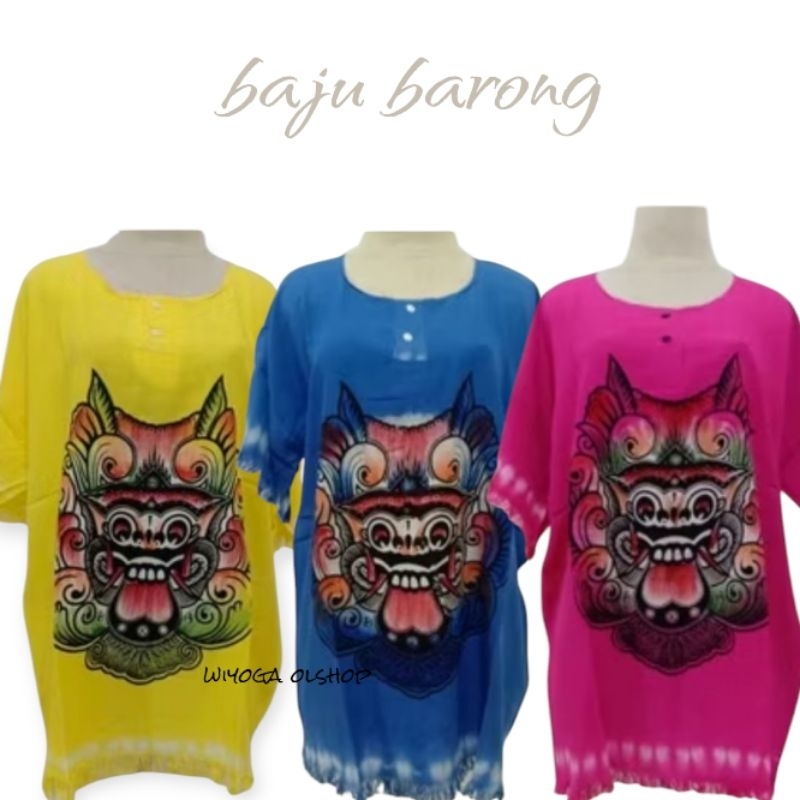 Baju barong tulis / baju barong alusan / baju barong dewasa bali / baju barong lukis rayon premium /